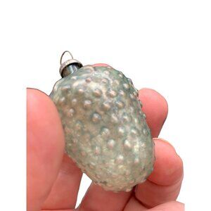 Antique Textured Glass Strawberry Feather Tree Christmas Ornament Decor Japan